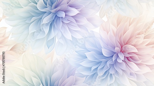  a close up of a bunch of flowers on a white background with blue, pink, and white flowers in the center.