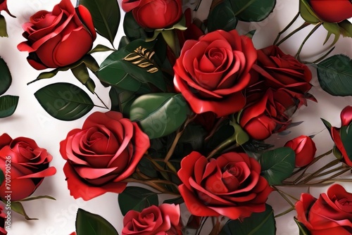 Valentine   s bouquet of red roses 