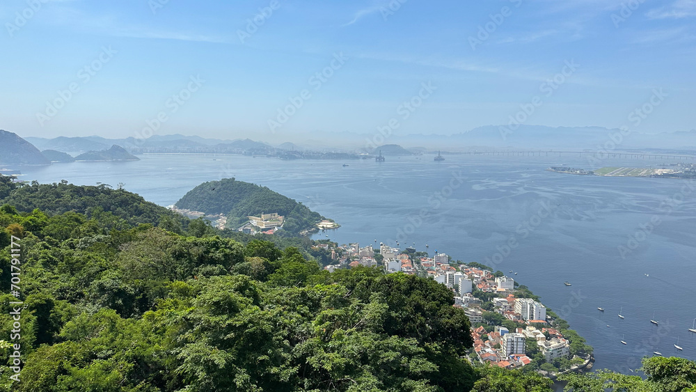 Beatiful Beach Landscape in Rio de Janeiro, travel background