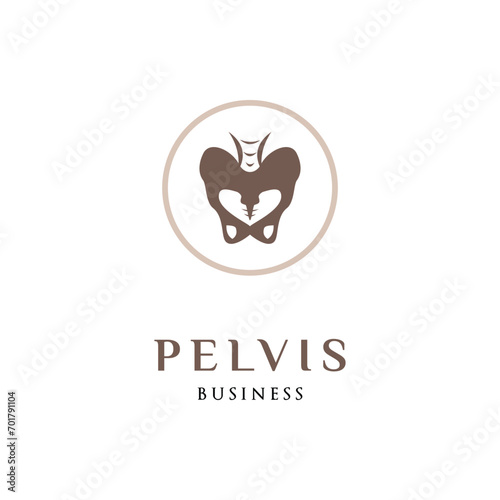 Pelvis Icon Logo Design Template