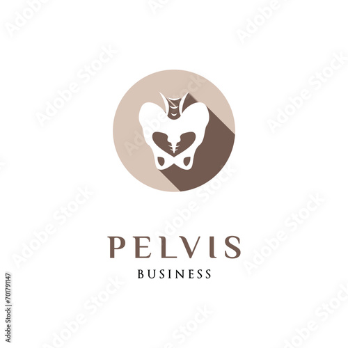 Pelvis Icon Logo Design Template