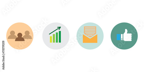 collection of teamwork business icons. isolated white background color. vector illustration