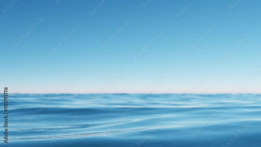 custom made wallpaper toronto digitalWave sea beach and blue sky abstract background. Nature and summer concept. 3d render.