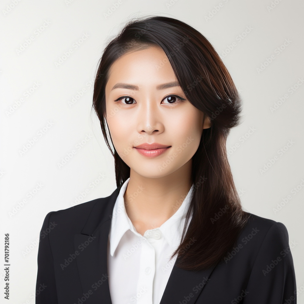 Portrait business woman on white background Portrait business woman on white background