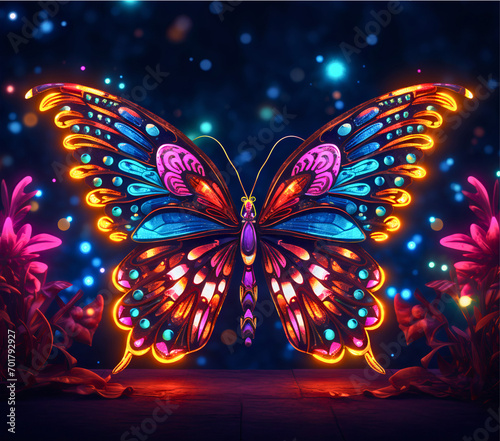 Neon butterfly