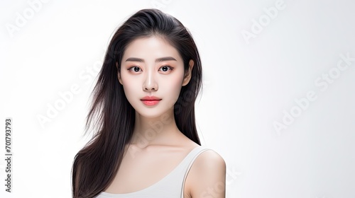 Chineseâ€‹ model with white background 