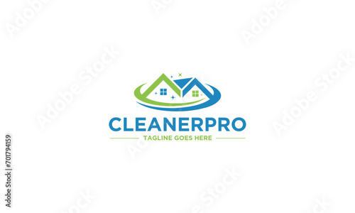 A Home Cleaning Logo Design With A Creative Concept That Fits With Your Cleaning Service Business