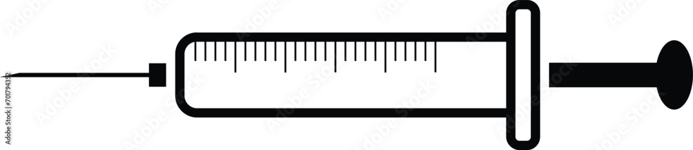 Vector Syringe icon on isolated white background for UI/UX and website. Vector Syringe icon on isolated white background for UI/UX and website.