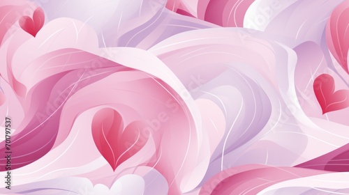  a bunch of pink and white flowers with a heart in the middle of the petals on a pink and white background.