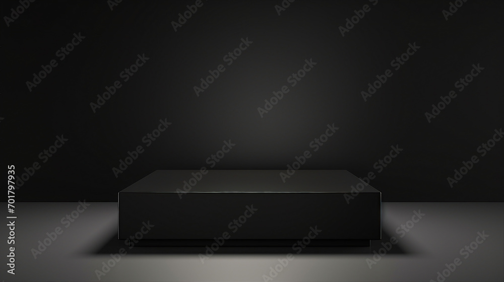 Abstract Black Cube Podium Floating in Minimalistic Space – Modern 3D Rendering for Creative Presentation and Product Display Abstract Black Cube Podium Floating in Minimalistic Space – Modern 3D Rendering for Creative Presentation and Product Display