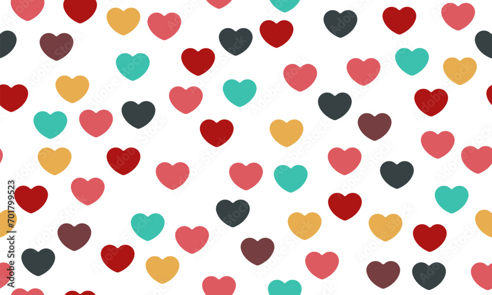 Seamless pattern with colorful hearts. Set of Valentines day vector patterns. Seamless heart pattern. Seamless vector pattern with colorful hearts. Cute seamless pattern. Endless romantic print Seamless pattern with colorful hearts. Set of Valentines day vector patterns. Seamless heart pattern. Seamless vector pattern with colorful hearts. Cute seamless pattern. Endless romantic print