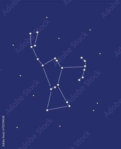 Vector illustration showing orion belt