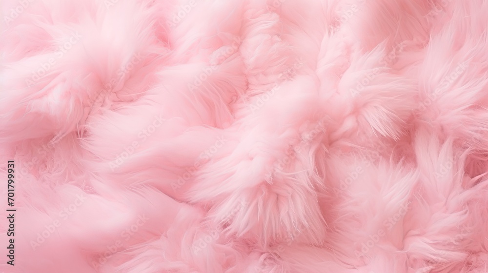 The background is made of pink cotton wool and has abstract, fluffy, soft colors, as well as a sweet candyfloss texture that can be copied.