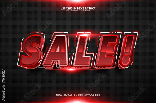 Flash Sale editable text effect in modern trend style