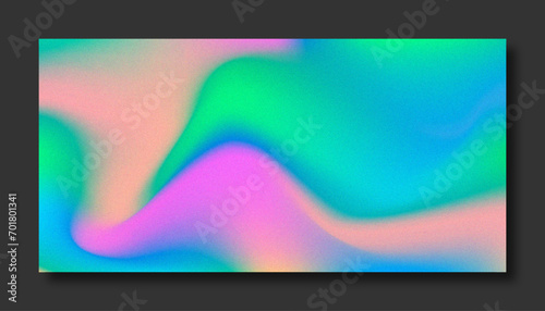 Abstract color gradient modern blurred background and film grain texture template with an elegant