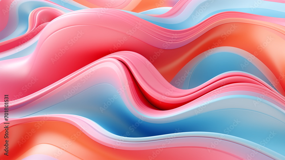Abstract fluid 3d curved wave in pastel. Design element for banners, backgrounds, wallpapers and covers. Generated AI. Abstract fluid 3d curved wave in pastel. Design element for banners, backgrounds, wallpapers and covers. Generated AI.