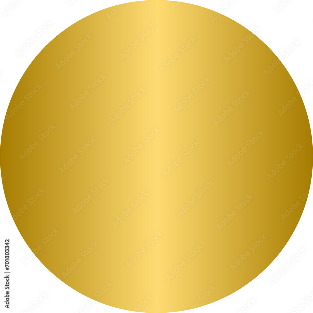 Golden circle shape, gold circle
