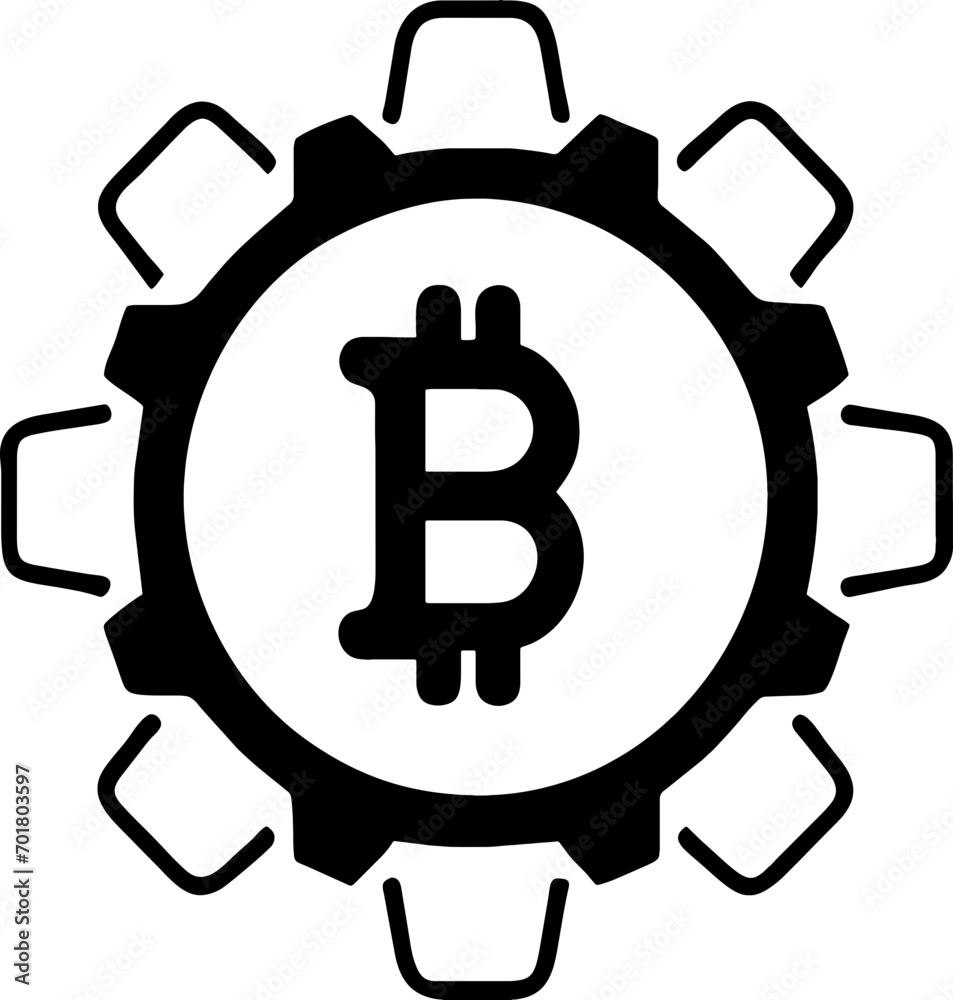 Crypto technology and Blockchain icon Crypto technology and Blockchain icon