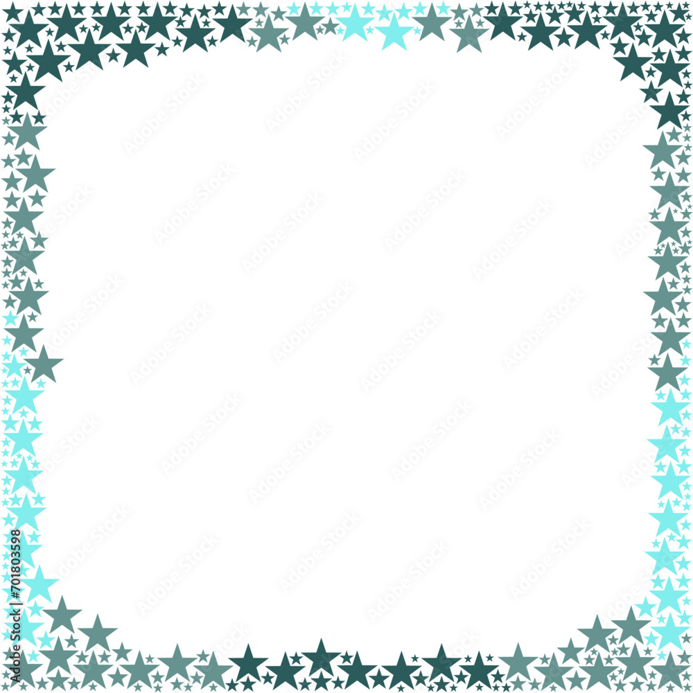 Stars square frame design. Stars trendy flat style design. Vector illustration. Empty space for text or picture.