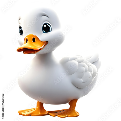 3D white duck