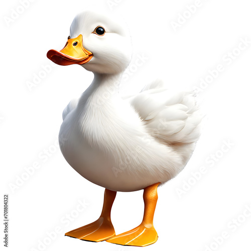 3D white duck