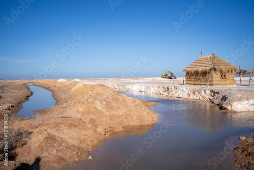 View of Kerkennah - Tunisian archipelago in the Mediterranean Sea photo