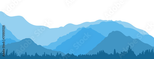 Mountain view illustration for background