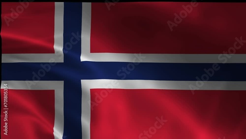 Illustration of NORWAY flag with wavy effect