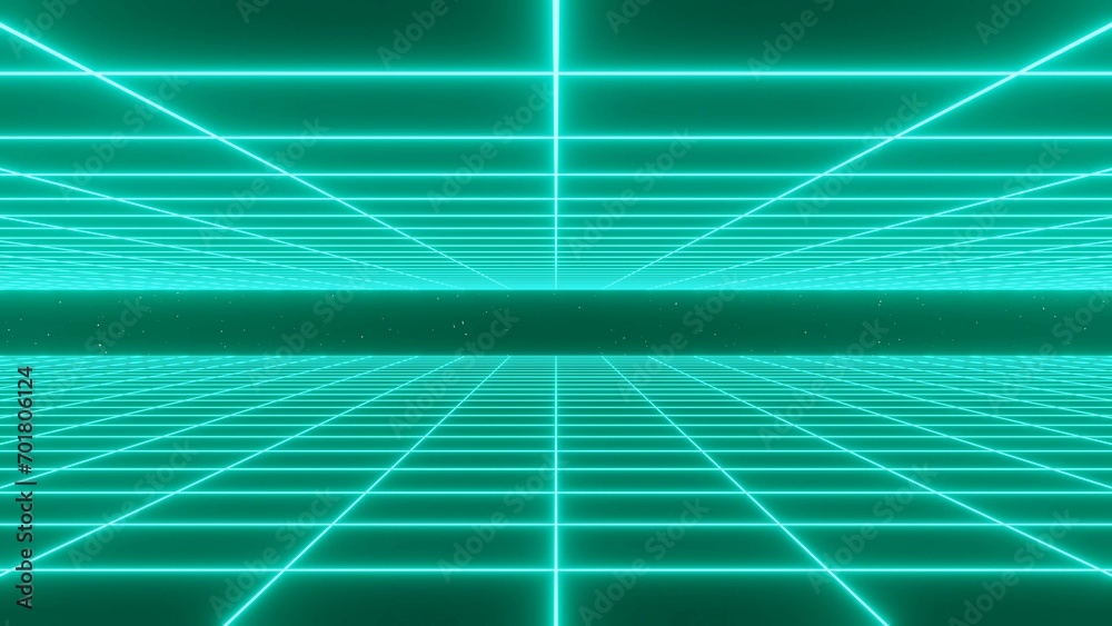 3d abstract simple two sides retro way in green disco colors. Neon 80s 90s retrowave chrome road. cyberpunk futuristic background.. Glow and shine laser synthwave music template 3d abstract simple two sides retro way in green disco colors. Neon 80s 90s retrowave chrome road. cyberpunk futuristic background.. Glow and shine laser synthwave music template