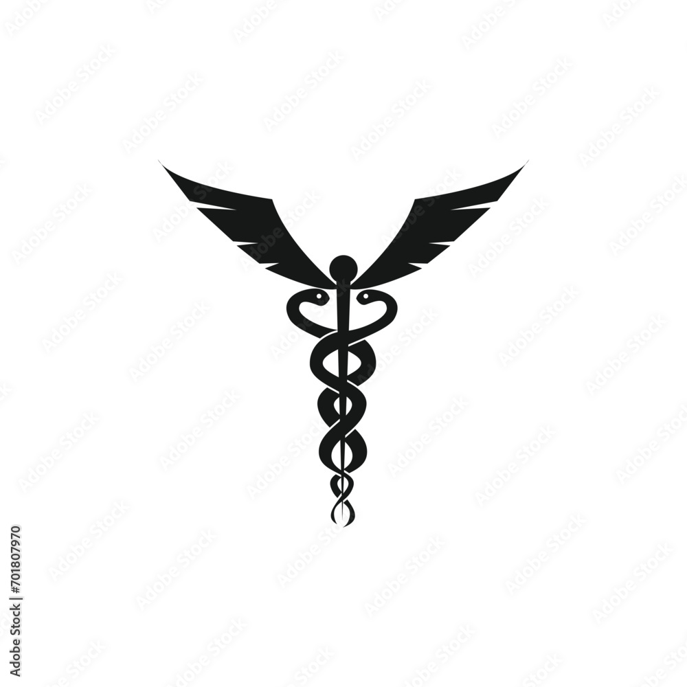 Fototapeta premium Caduceus logo icon