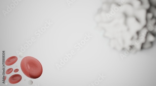 3d rendered medically accurate illustration of 
too many white blood cells due to leukemia
