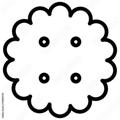 biscuit icon illustration design with outline