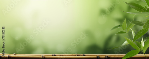 Zen bamboo leaves background,created with Generative AI tecnology.