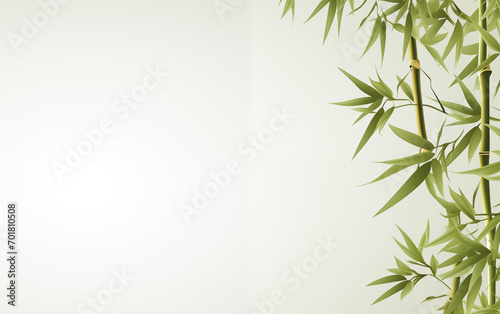 Zen bamboo leaves background,created with Generative AI tecnology.