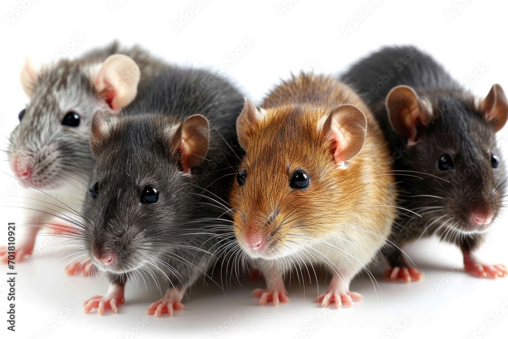 A group of three rats sitting next to each other. Laboratory animal, testing model for research. A group of three rats sitting next to each other. Laboratory animal, testing model for research.