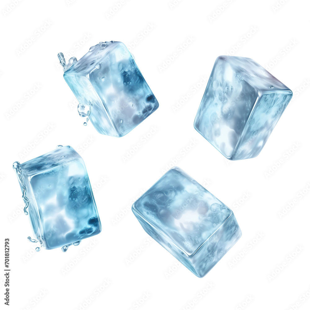 ice cubes isolated on white background ice cubes isolated on white background