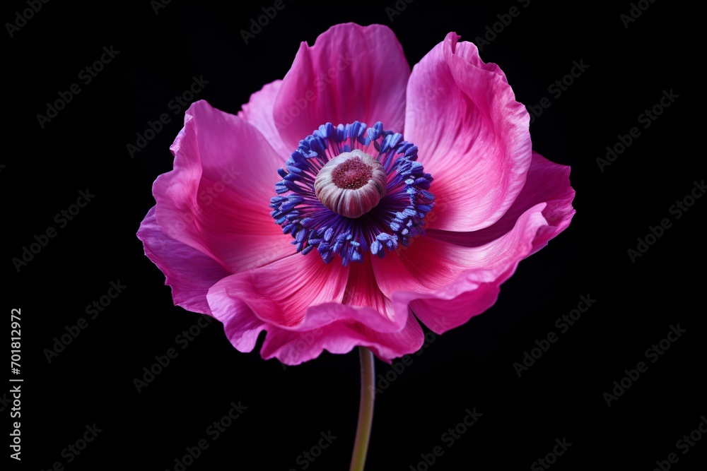 Rare species of flower with a pearl in center Rare species of flower with a pearl in center