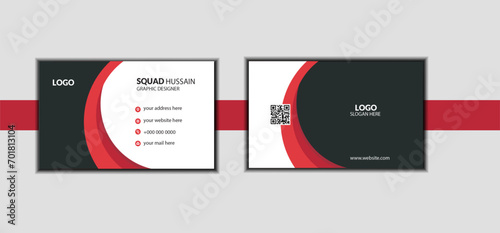 Double sided vector business card design