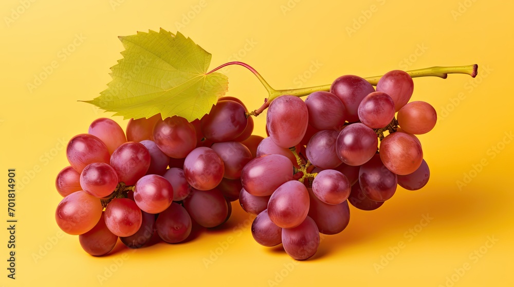 Isolated red grapes.. Generative AI Isolated red grapes.. Generative AI