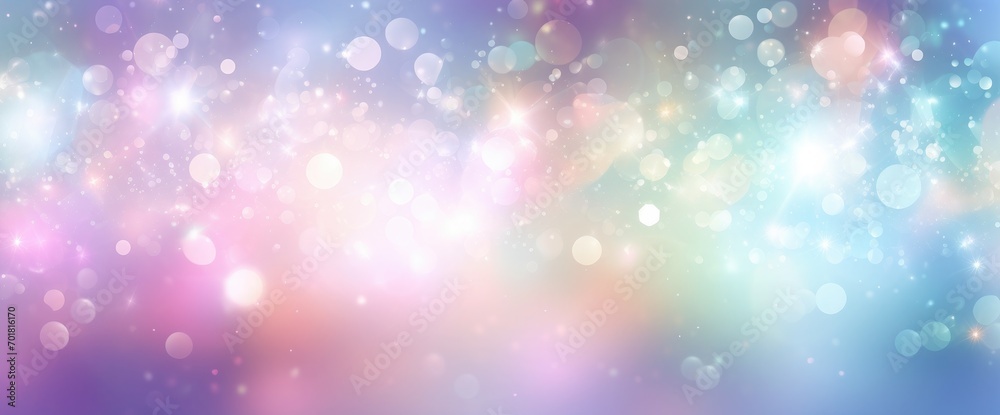 Pastel colored banner of abstract sparkling lights in a cosmic field of pure energy with plenty of copy space for individual text and design Pastel colored banner of abstract sparkling lights in a cosmic field of pure energy with plenty of copy space for individual text and design