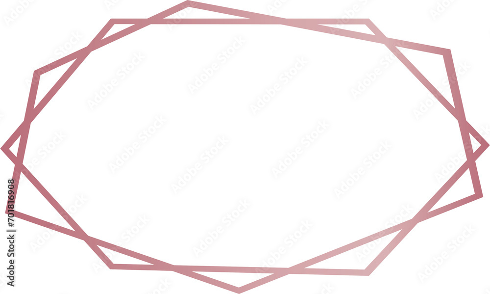 Fototapeta premium Rose gold, pink decorative frame, rose gold, pink frame