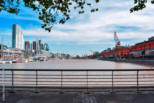 view of the city in Puerto Madero, Buenos Aires, Argentina
