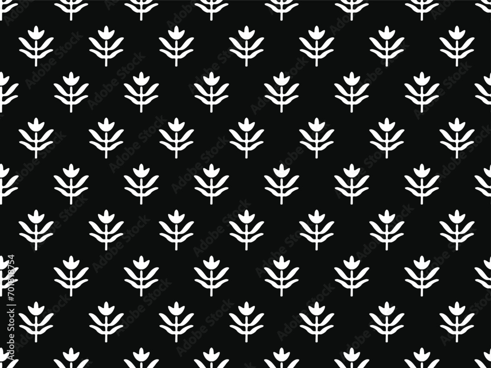 MONOCHROME SPRIG FLORAL AJRAKH PATTERN AND BLOCK PRINT PATTERN BATIK PRINT BACKGROUND DIGITAL PRINTING TEXTILE PATTERN MONOCHROME SPRIG FLORAL AJRAKH PATTERN AND BLOCK PRINT PATTERN BATIK PRINT BACKGROUND DIGITAL PRINTING TEXTILE PATTERN