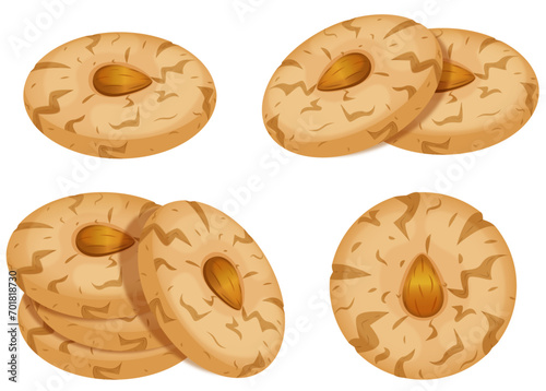 Almond Cookies Set - Crunchy Sweet Baked Delights 