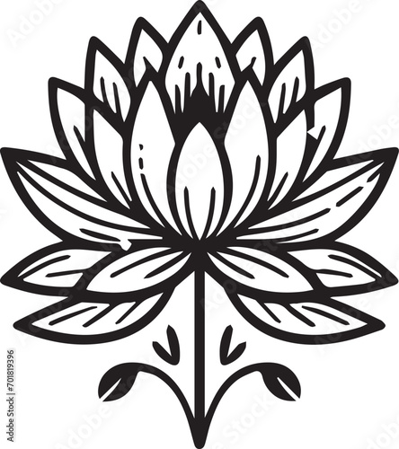 realistic black and white water lily tattoo, water lily tattoo black and white, waterlily, minimalist geometric water lily tattoo, water lily line art, easy water lily drawing for kids