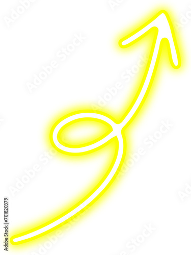 Neon color arrow 