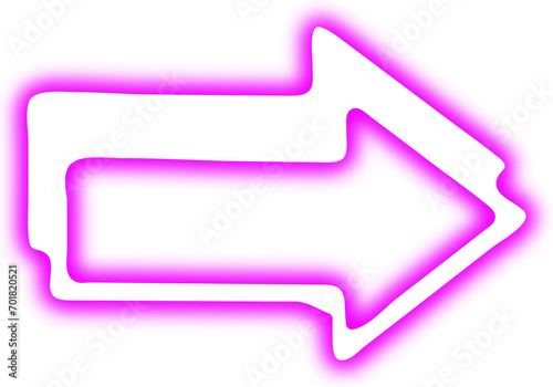 Neon color arrow 
