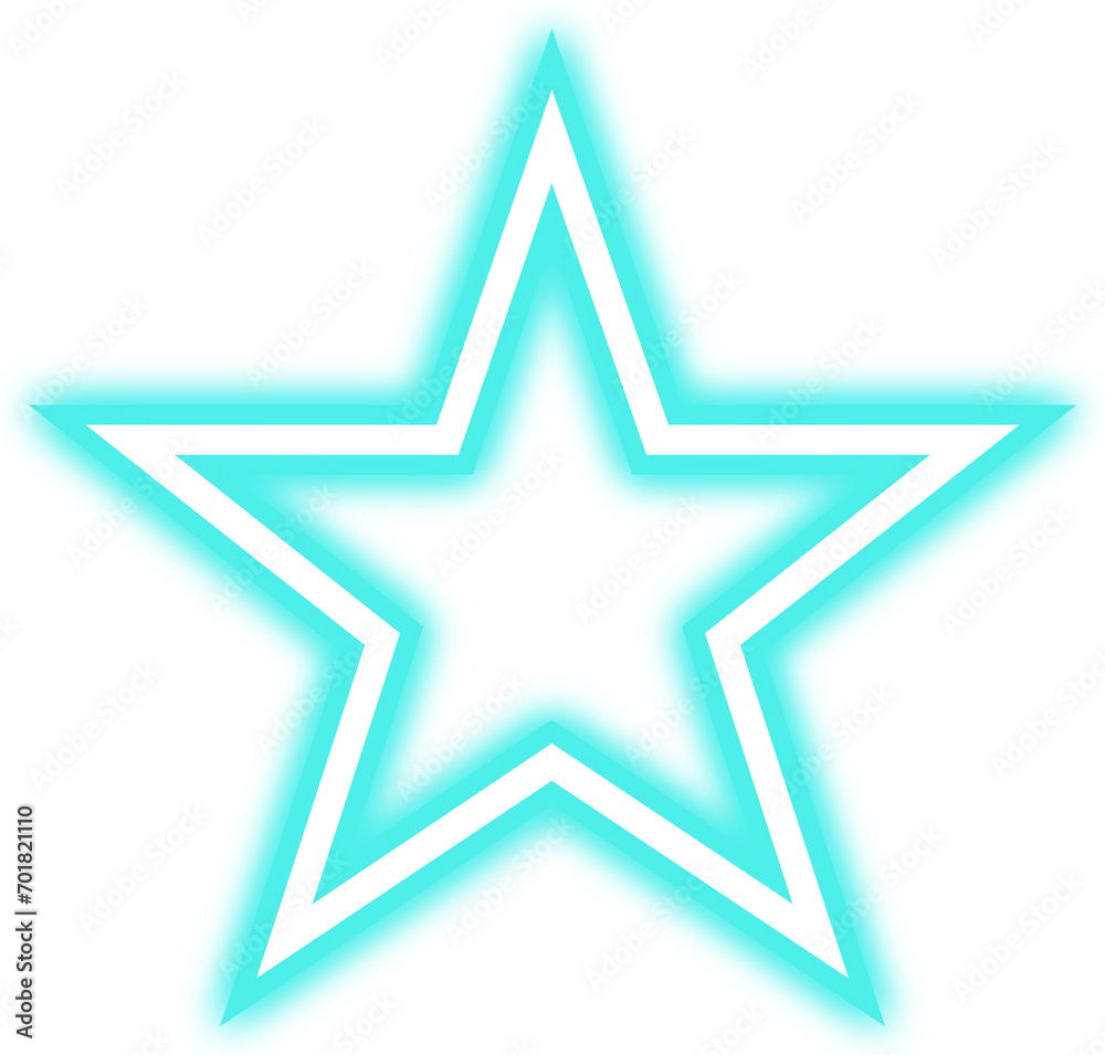 Obraz premium Glowing neon star