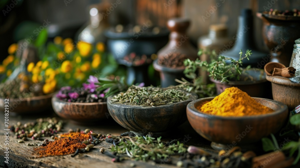 Table of Fresh Herbs Table of Fresh Herbs