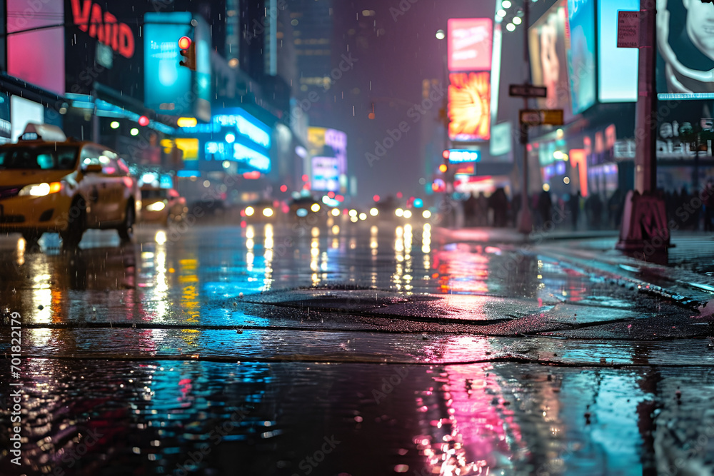 New York city street at night